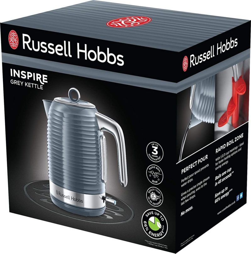 Russell Hobbs 24363 Inspire Electric Kettle, 1.7 Litre Cordless Hot