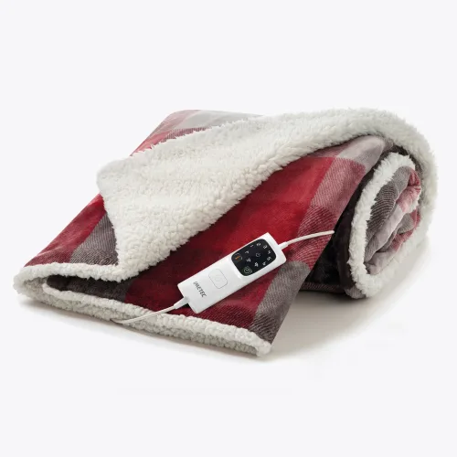 Imetec Deluxe Throw Tartan/White Sherpa | 16739