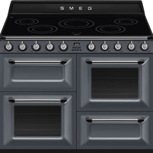 Smeg 110cm Victoria Traditional 4 Cavity Cooker with Induction Hob | Slate Grey | TR4110IGR2