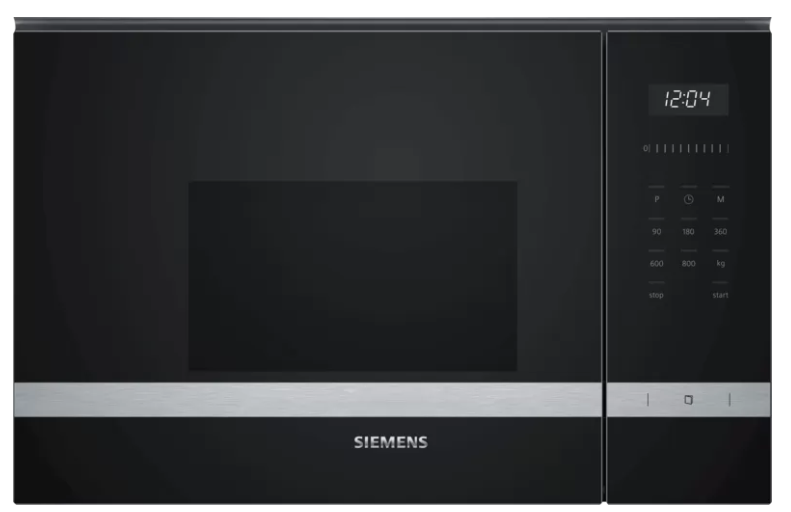 Siemens iQ500, built-in microwave, 60 x 38 cm, Stainless steel BF525LMS0B