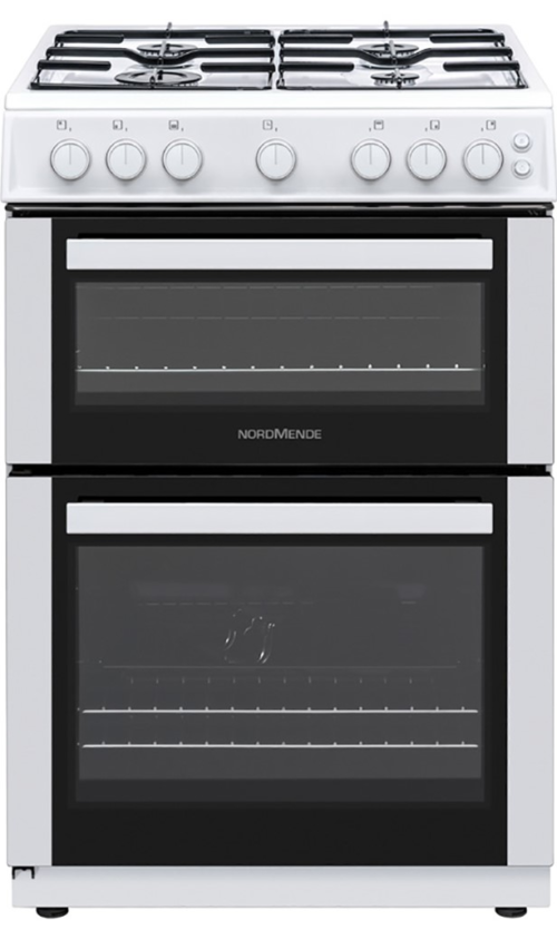 NordMende Freestanding 60cm Twin Cavity LPG Gas Cooker Black CTG62LPGWH