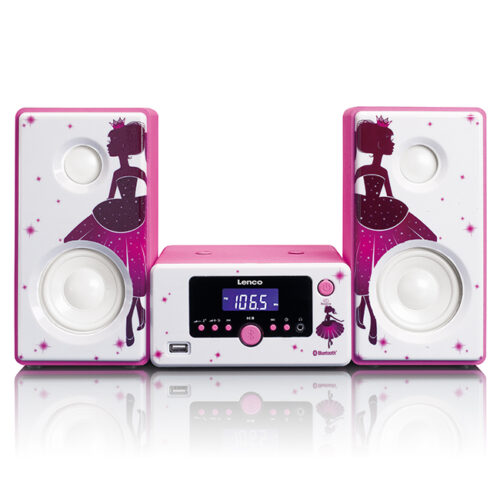 LENCO MC-020 PRINCESS - Micro set with FM Radio, Bluetooth®, USB and AUX ingang