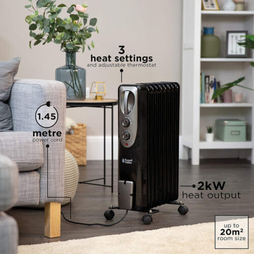 Russell Hobbs Oil Filled Heater RHOFR5002B Black