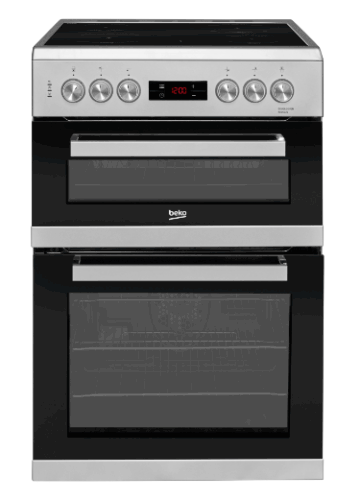 Beko 60cm Double Oven Electric Cooker FDC6731S | Silver