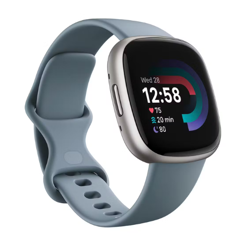 Fitbit Versa 4 Waterfall Blue Platinum FB523SRAG