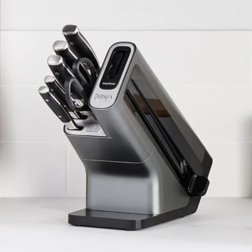K32006UK Ninja StaySharp Knife Block With Integrated Sharpener 6 Piece Set