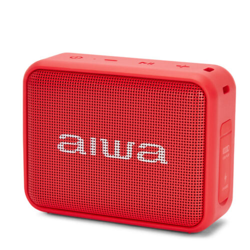Aiwa Compact Portable Speaker with Rich Sound - RED BS-200RDMKIII