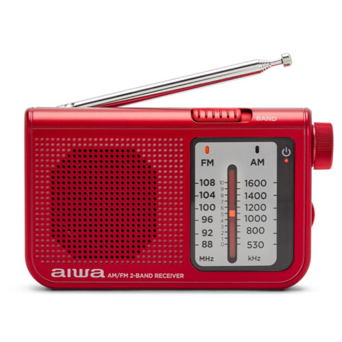 Aiwa Compact Radio With Powerful Sound Red RS-55RD