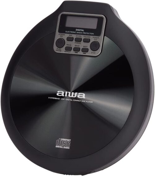 Aiwa Portable CD Player With MP3 Playback Black PCD-810BKMKII