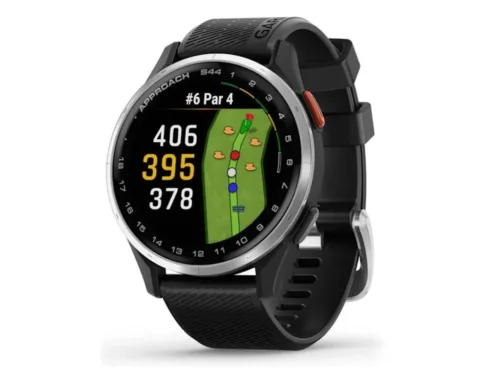 Garmin Approach® S44 Silver Aluminium Bezel with Black Silicone Band 49-GAR-010-03009-00