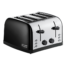 Russell Hobbs Stainless Steel Black 4 Slice Toaster 28360
