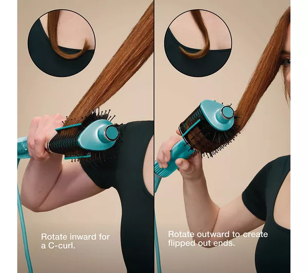 SHARK Glossi HT302UKTL 2-in-1 Hot Tool and Air Glosser - Jewel Teal Gloss Lock DETAILS