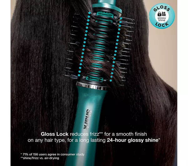 SHARK Glossi HT302UKTL 2-in-1 Hot Tool and Air Glosser - Jewel Teal Gloss Lock