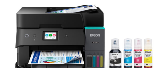 Epson EcoTank ET-4950 Wireless All-in-One Color Supertank Printer – Black