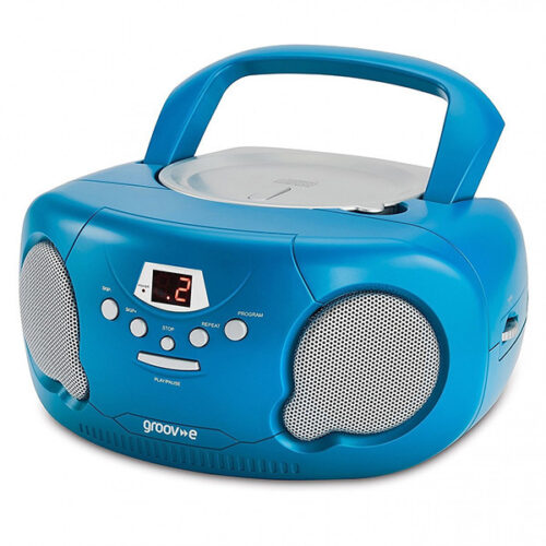 Groov-e Boombox Portable CD Player Blue GVPS733BE