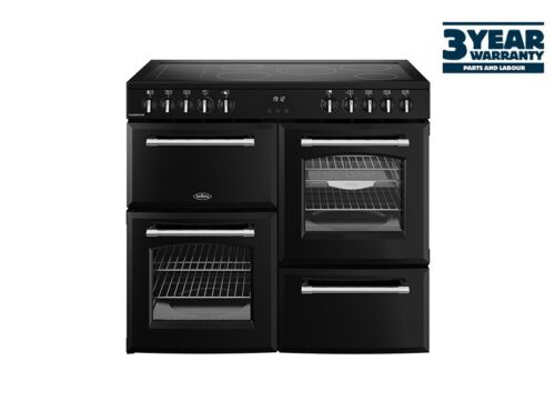 Belling Farmhouse 100cm Electric Range Cooker Black - FH100EBLK