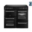 Belling Farmhouse 100cm Electric Range Cooker Black - FH100EBLK