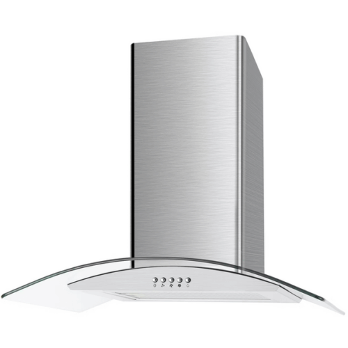 CATA 70cm Curved Glass Cooker Hood S Steel - UBSCG70SS