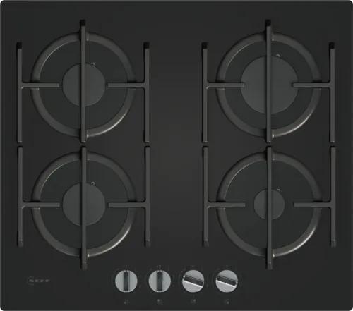 Neff N70 Gas Hob 60cm Tempered Glass Black - T26PIP4S0