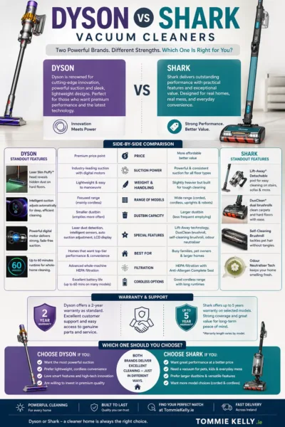 Dyson VS Shark - Tommie Kelly Euronics