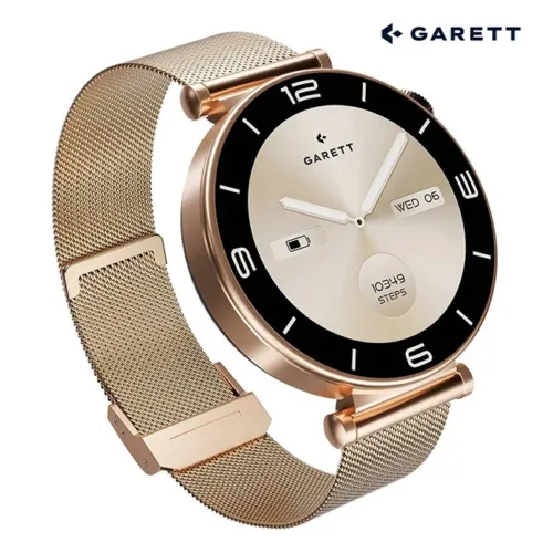 Garett Rose Gold Smartwatch Mesh (with Additional White Strap)
